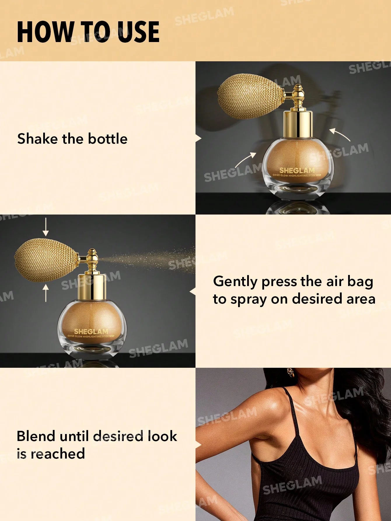 Sheglam Go Go Glow  Highlighting Body Mist